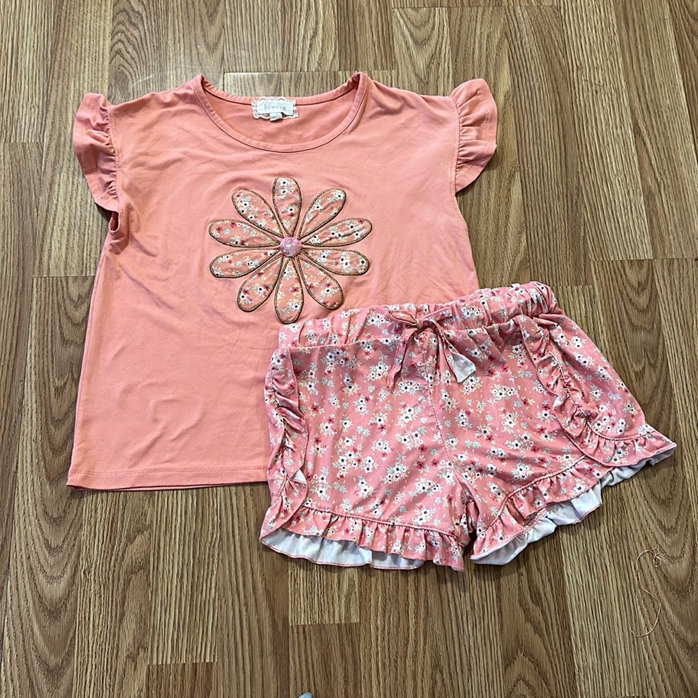 Btween matching floral set girls size 12